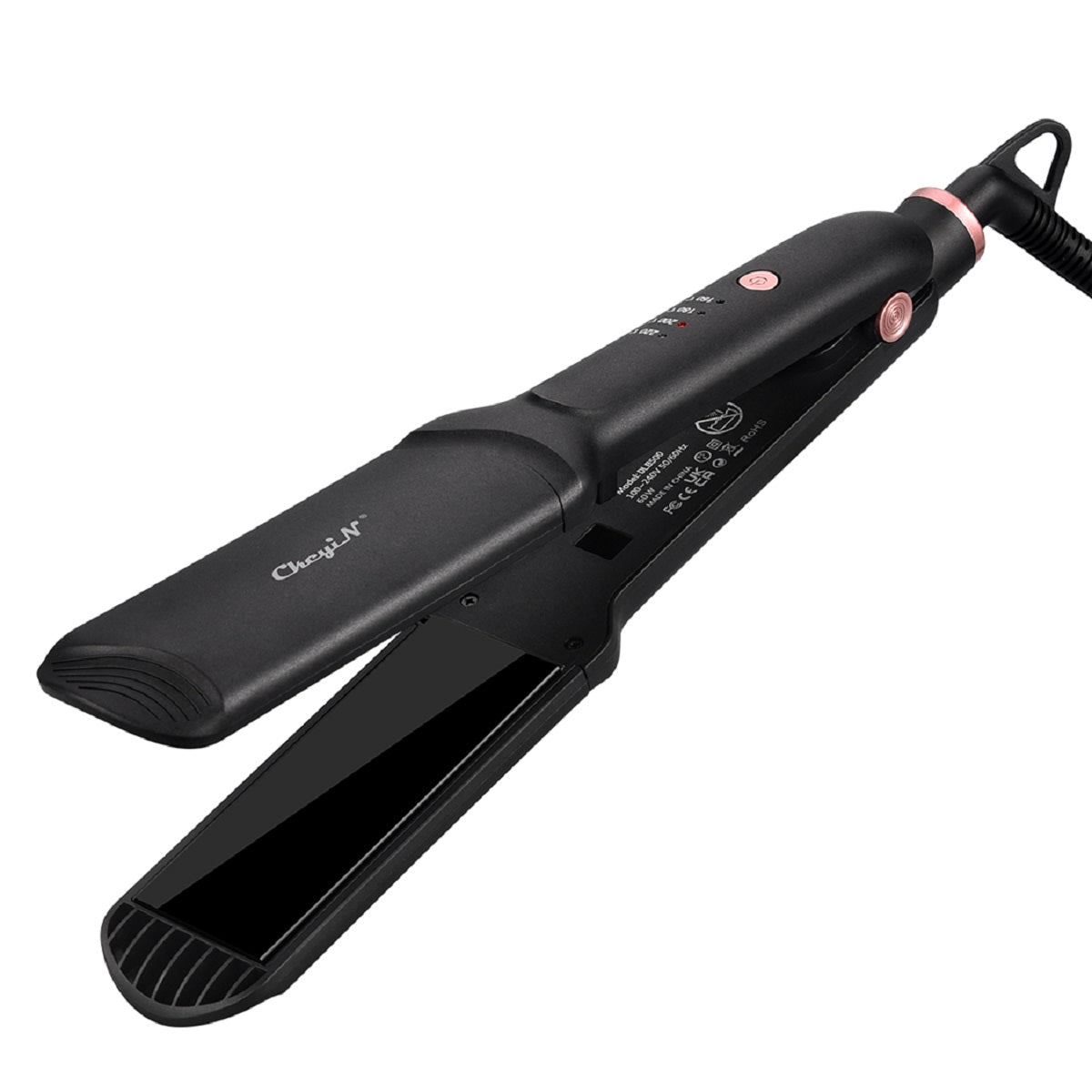 4-in-1 Interchangeable Plates Hair Straightener Flat Iron with Glove