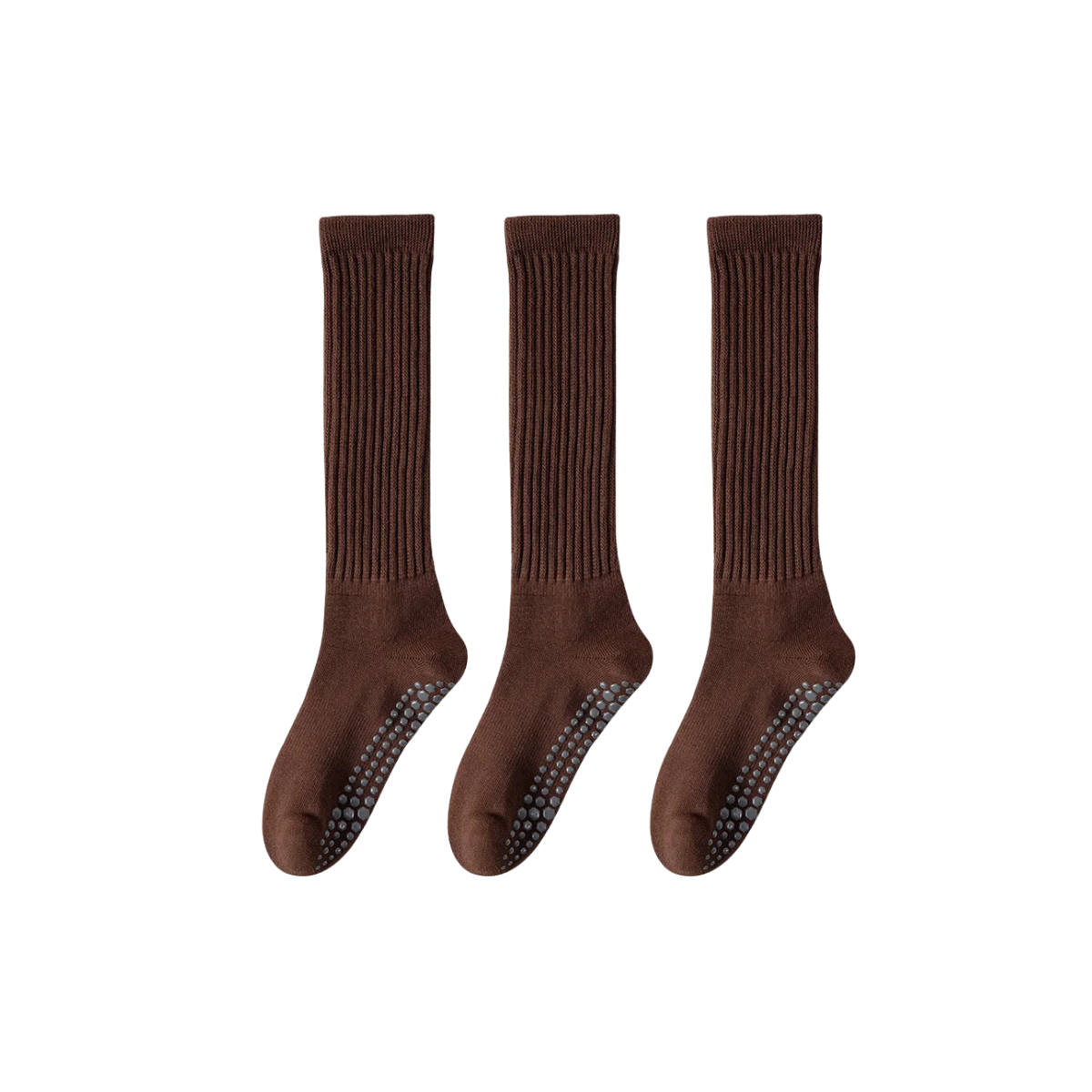 Women’s 3 Pairs Winter Cotton Socks – Warm Knee-High Non-Slip