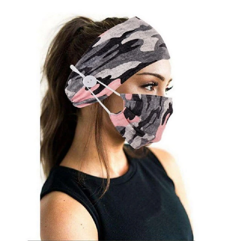 Fashion Tie Cycling Sweatband Yoga Hair Bands with mask