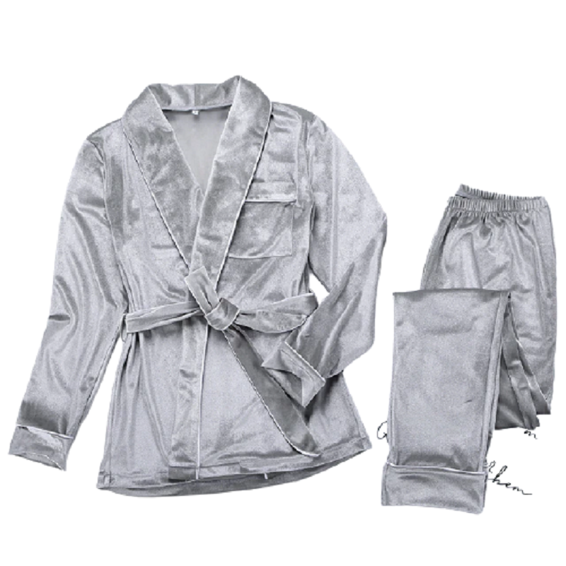 Women’s pajamas warm winter long sleeve home suit set