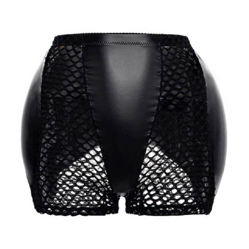 Synthetic Leather Hips Up Padded Panties iciCosmetic