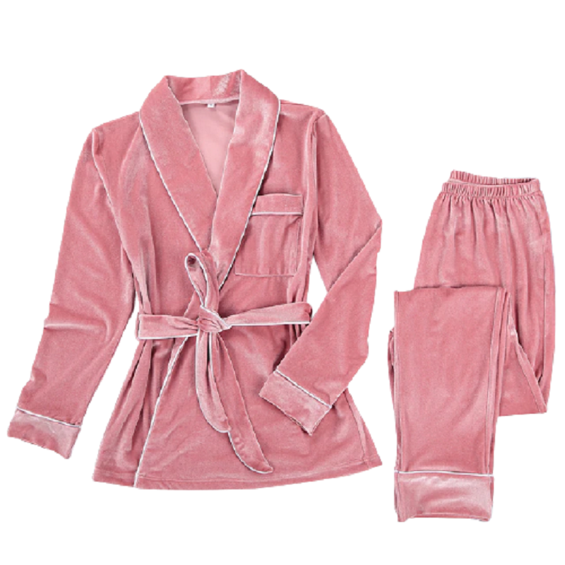 Women’s pajamas warm winter long sleeve home suit set