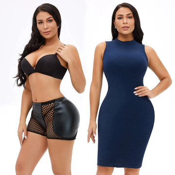 Synthetic Leather Hips Up Padded Panties iciCosmetic