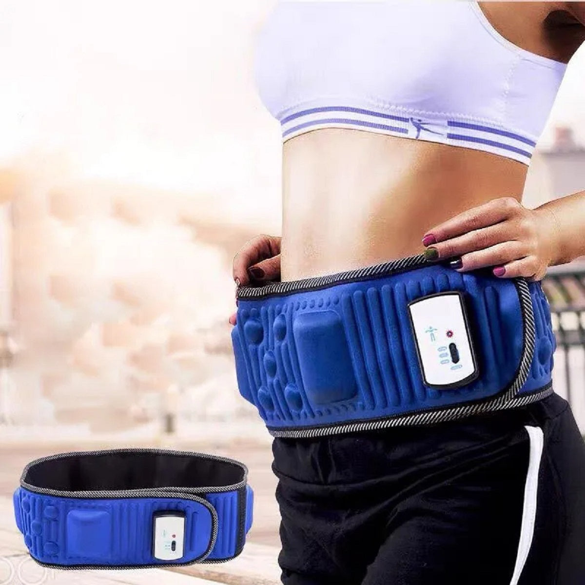 Electric Abdominal Vibration Massage Belt – Waist Massager and Muscle Stimulator