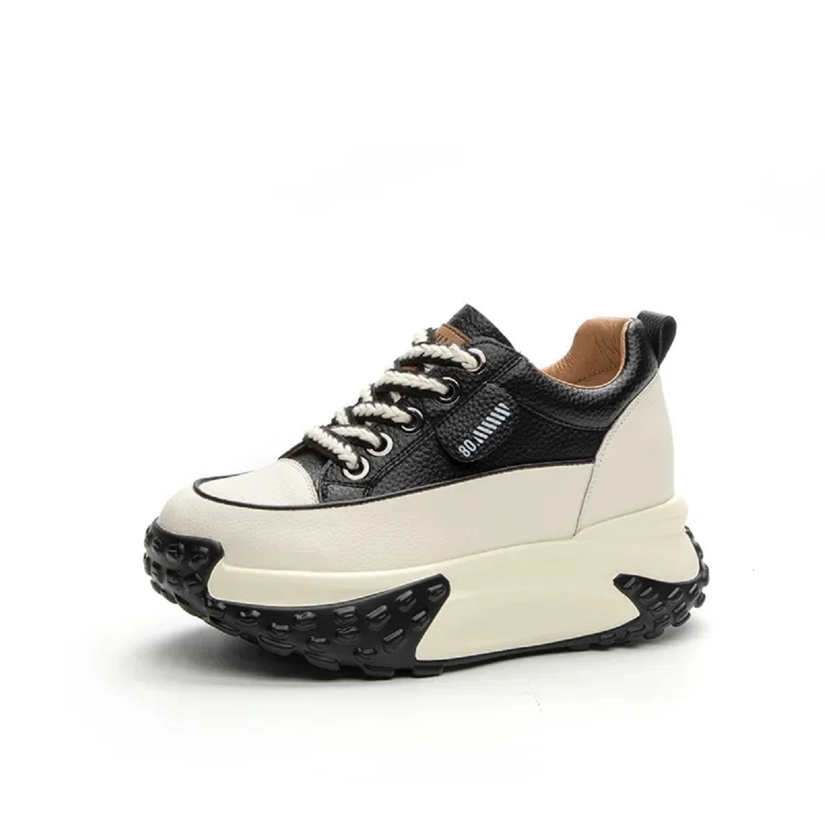 Genuine Leather Chunky Platform Sneakers