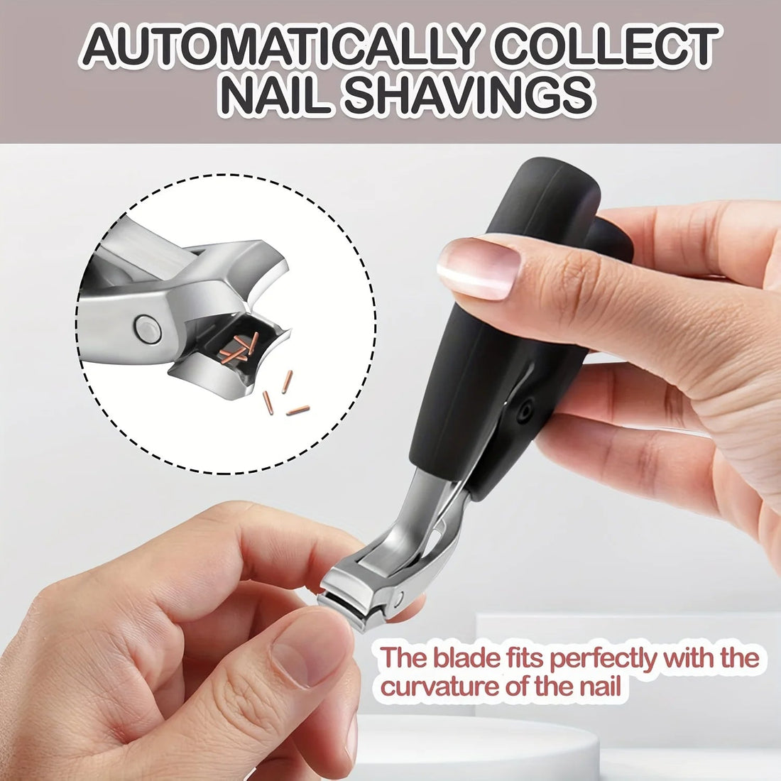 Stainless Steel Fingernail Clipper – Heavy-Duty Concave Blade Design