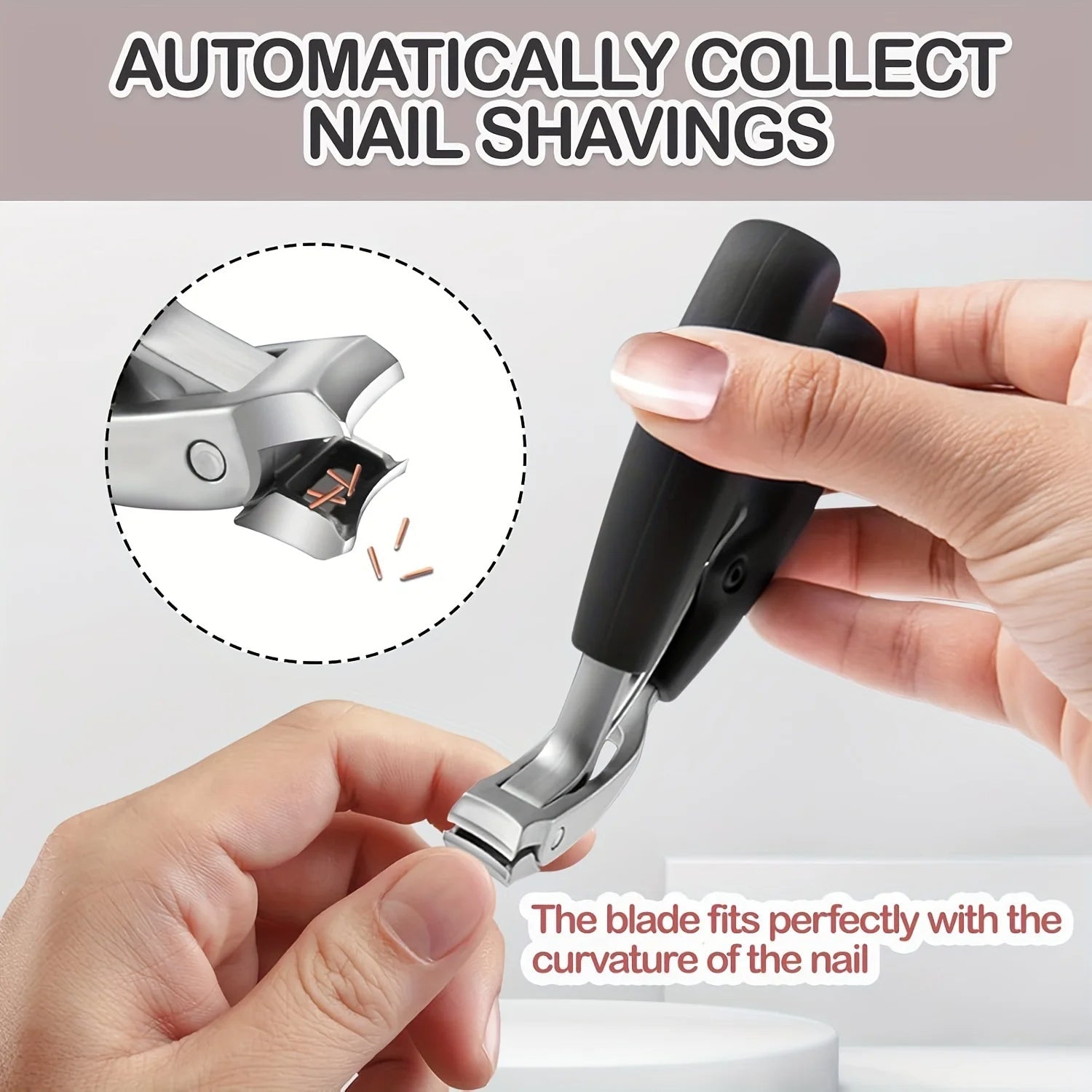 Stainless Steel Fingernail Clipper – Heavy-Duty Concave Blade Design