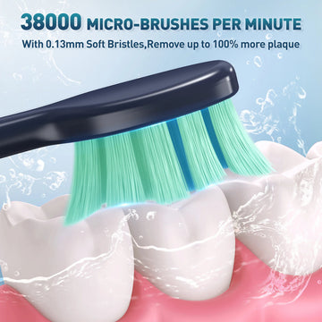 Rechargeable Electric Toothbrush – Waterproof with 10 Replacement Heads