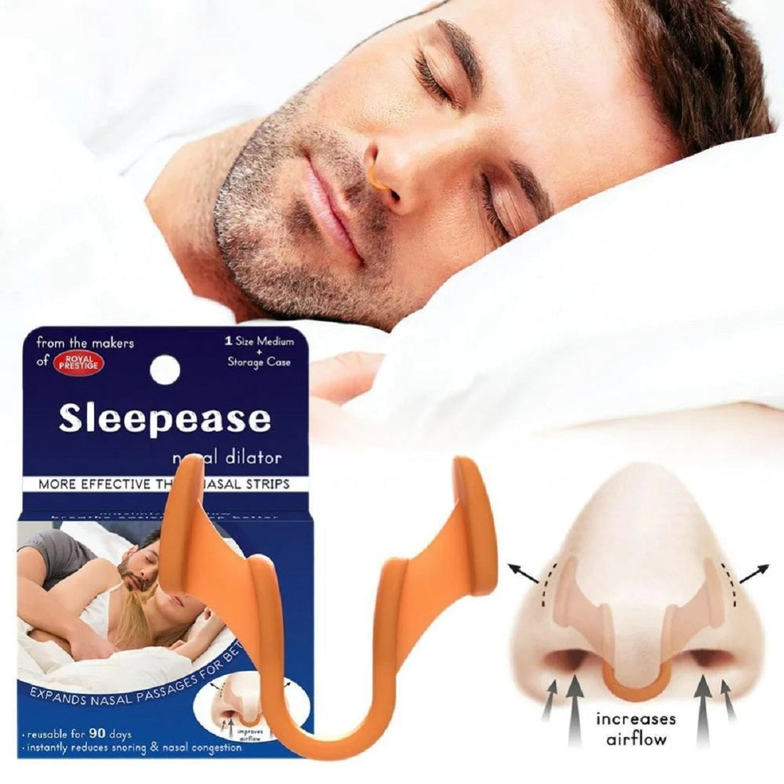Silicone Anti-Snoring Nose Clip – Nasal Dilator for Better Sleep And Breathing