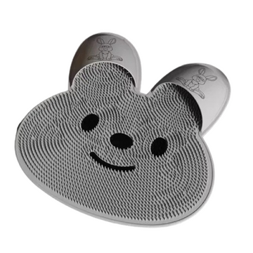 Silicone Rabbit Foot Bath Mat – Anti-Slip Massage and Scrubbing Shower Floor Mat