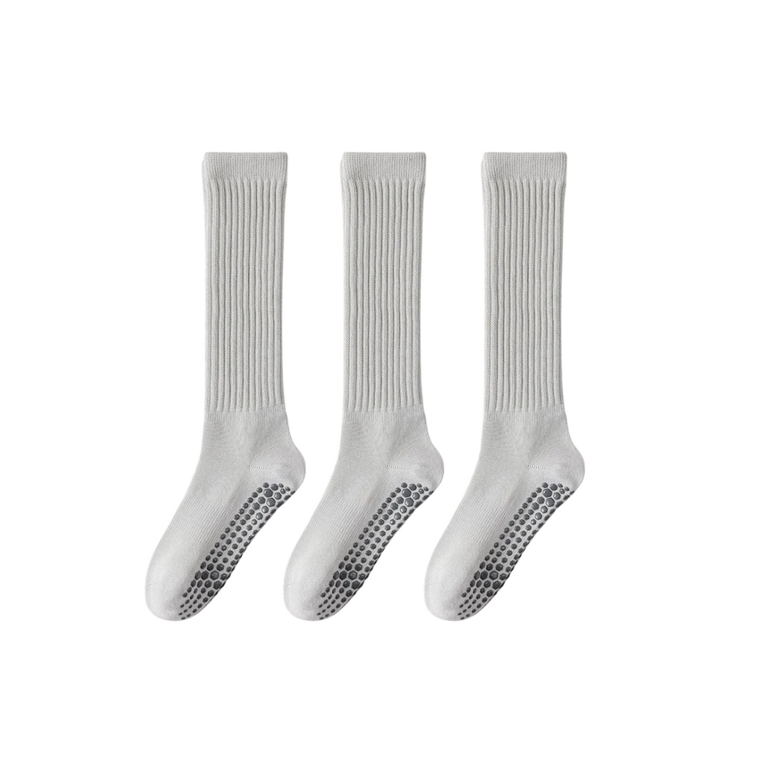 Women’s 3 Pairs Winter Cotton Socks – Warm Knee-High Non-Slip