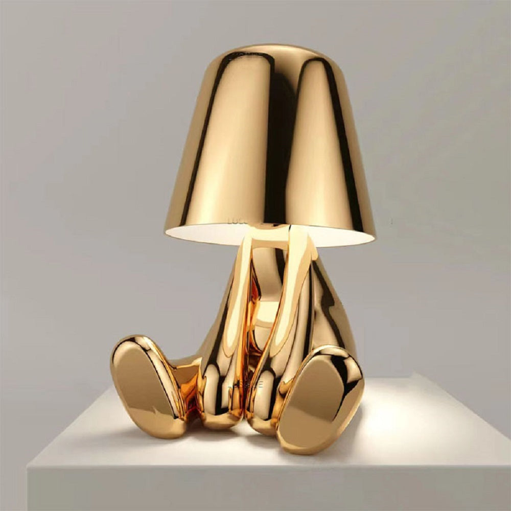 Thinker Golden Man Statue LED Table thinker Lamp