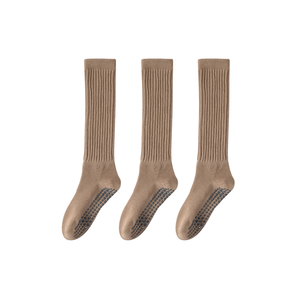 Women’s 3 Pairs Winter Cotton Socks – Warm Knee-High Non-Slip