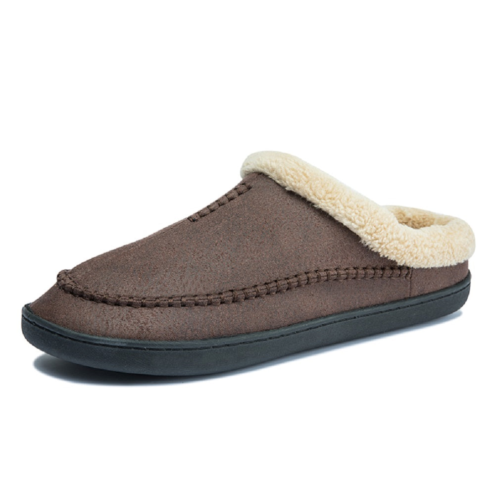 Men's Memory Foam Slippers Warm Fleece Shoes