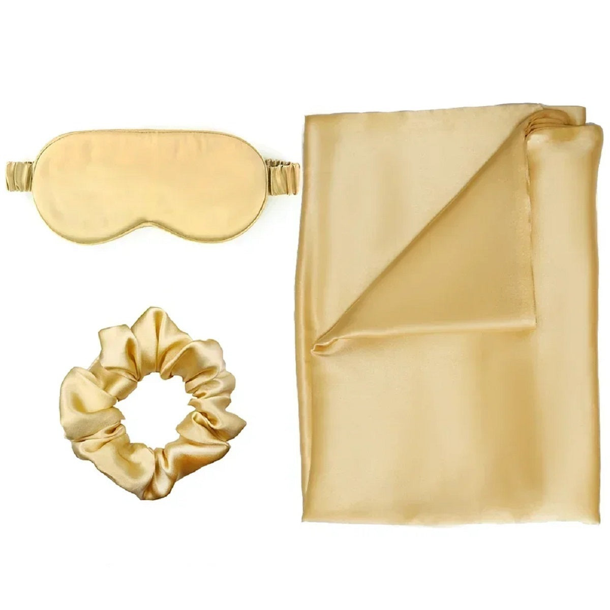 Pack Mulberry Silk Pillow Case for Hair and Eye Mask