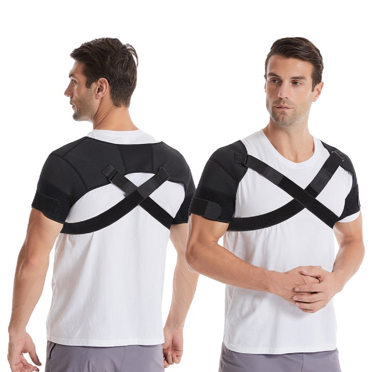 Double Shoulder Support Brace Strap Wrap Neoprene Protector