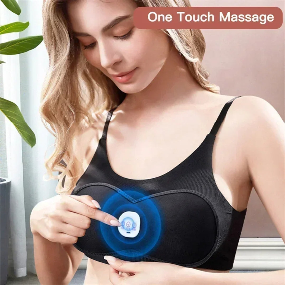 Electric Breast Massager Bra – Heating Vibration and Hot Compress for Chest Care