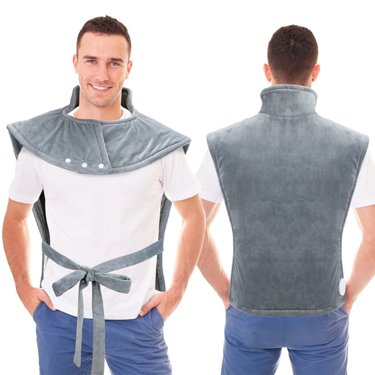 Electric Heated Shawl – 3-Level Neck Back and Waist Warmer