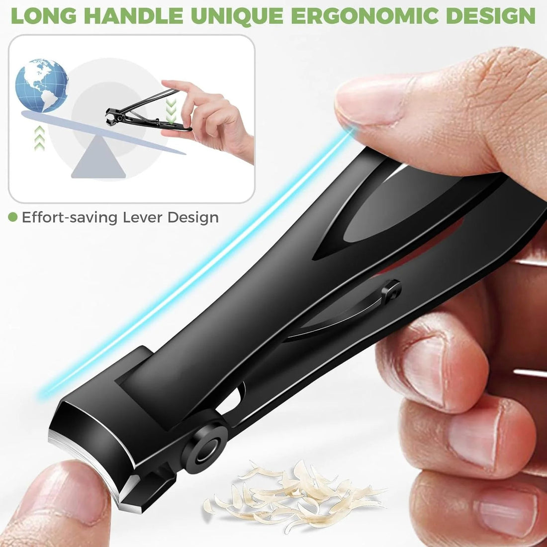 4-in-1 Stainless Steel Nail Clippers – Curved Blade for Toenail