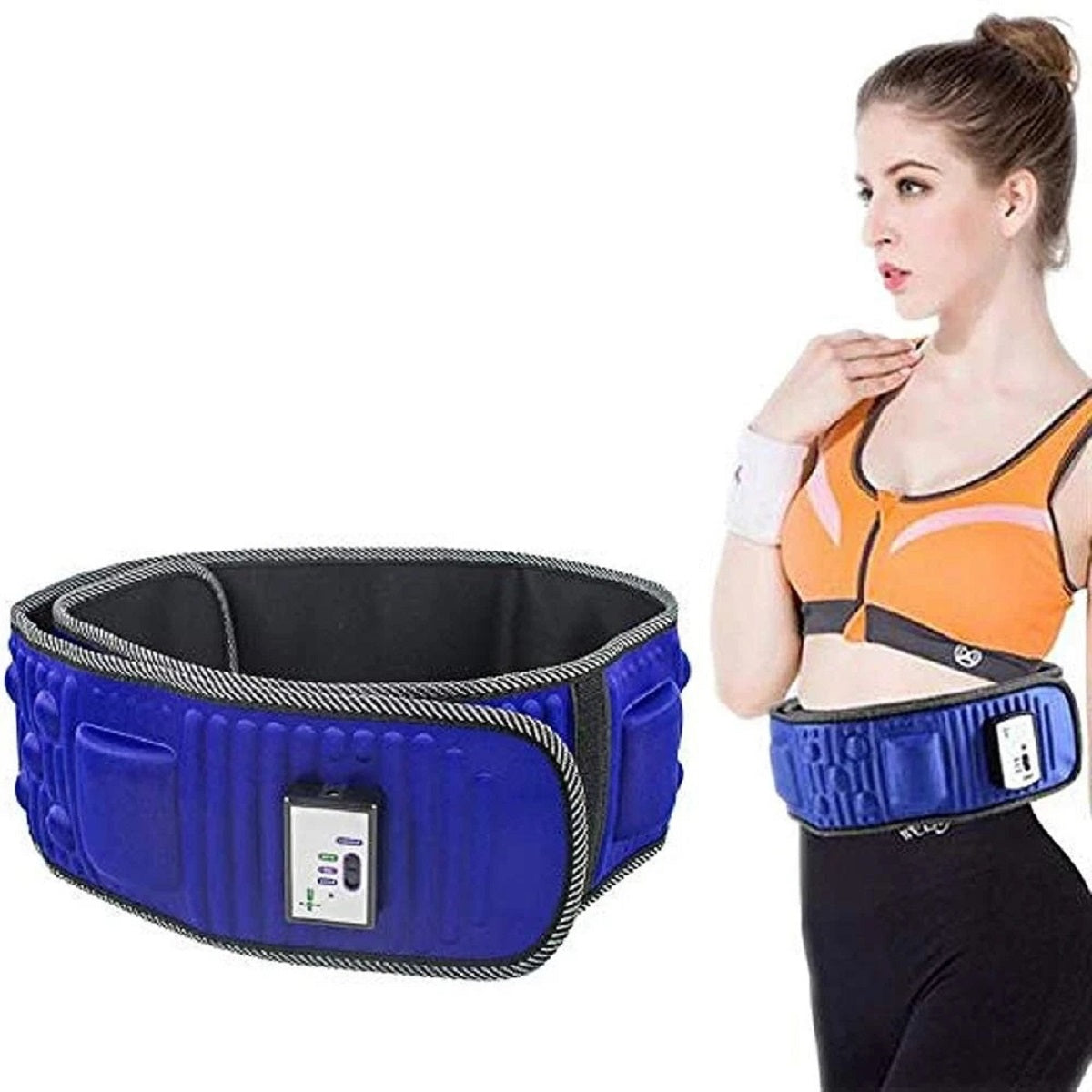 Electric Abdominal Vibration Massage Belt – Waist Massager and Muscle Stimulator