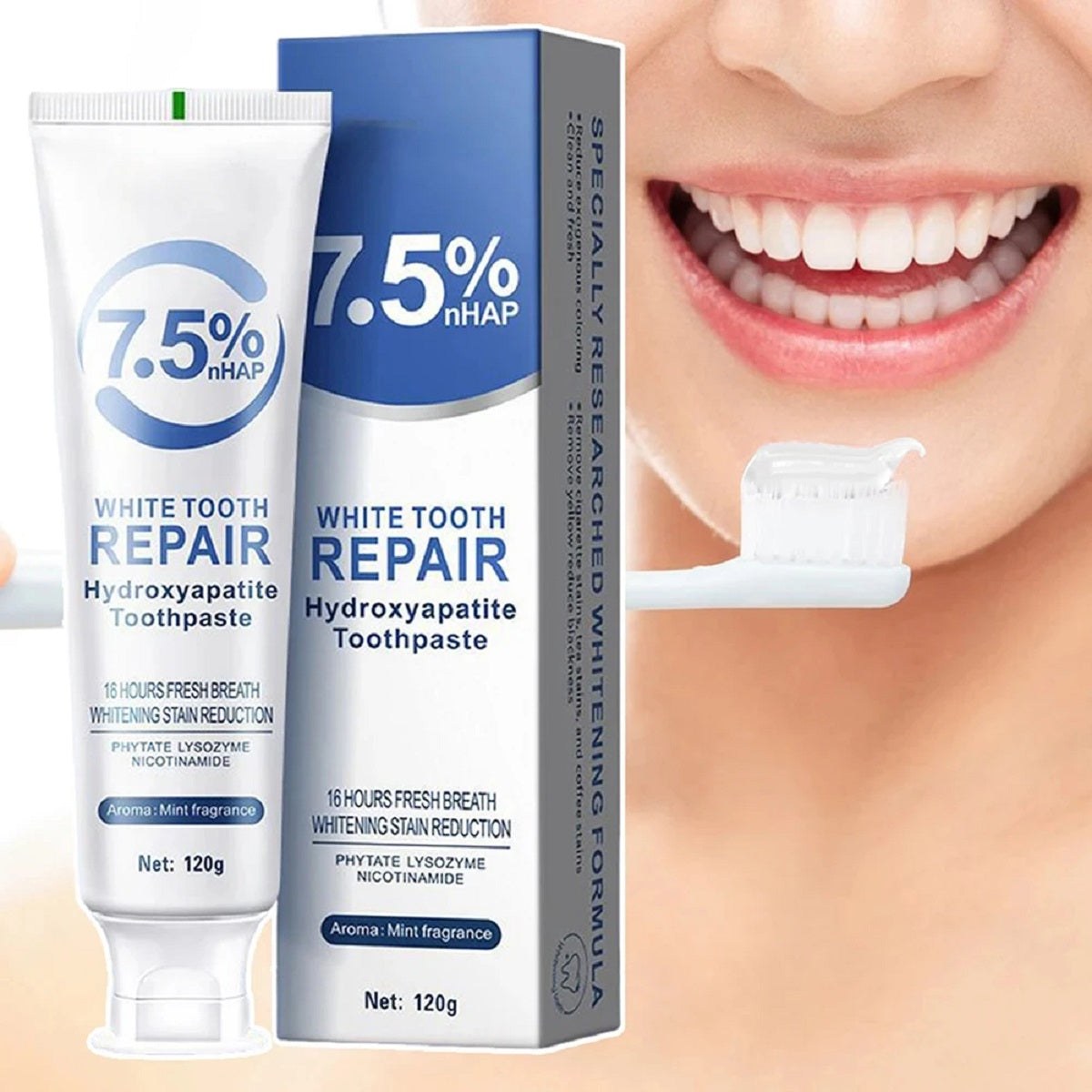 Gentle Mint Whitening Toothpaste – Breath-Freshening Intensive Stain Removal