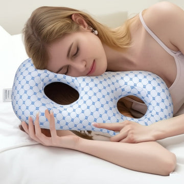 Ear Pillow with Ear Hole – Pressure-Relief Side Sleeping Pillow for Ear Pain and Beauty Care