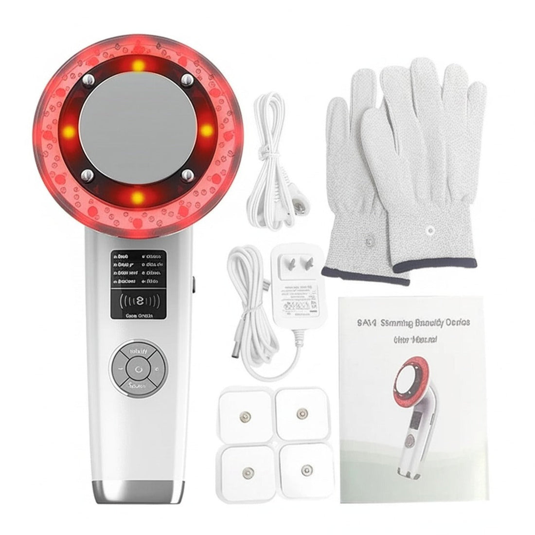 8-in-1 Facial Massager – RF Ultrasonic Cavitation Slimming and Red Light Face Lift Machine