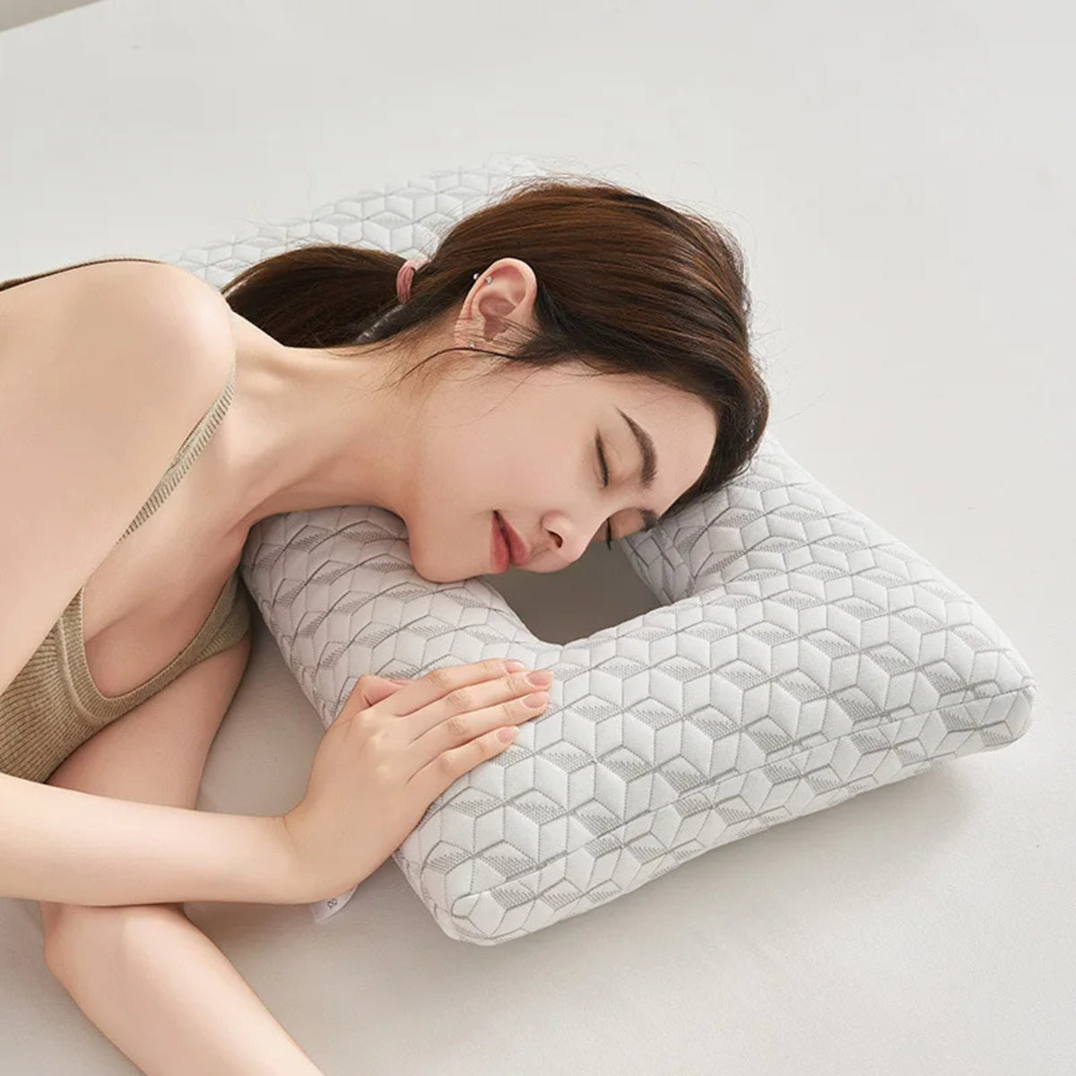 Ear Protection ear piercing Pillow – Side Sleeping Cushion with Ear Hole