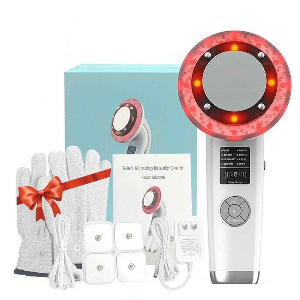 8-in-1 Facial Massager – RF Ultrasonic Cavitation Slimming and Red Light Face Lift Machine