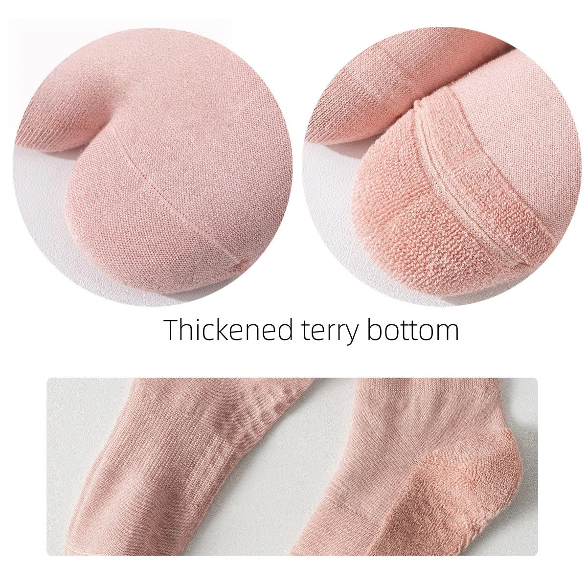 Women’s 3 Pairs Winter Cotton Socks – Warm Knee-High Non-Slip