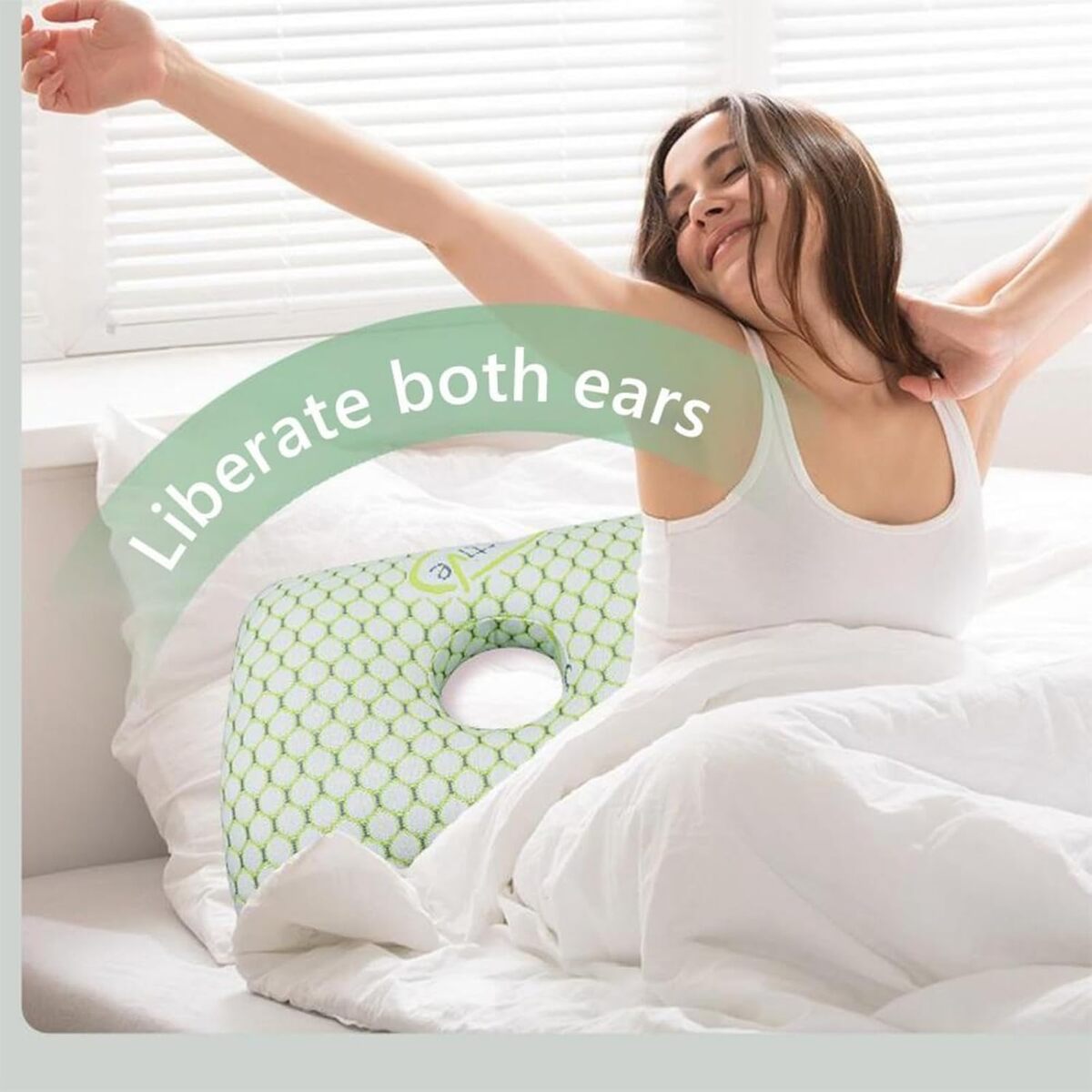Ear Pillow with Ear Hole – Side Sleeper Pressure Relief for Adults and Seniors
