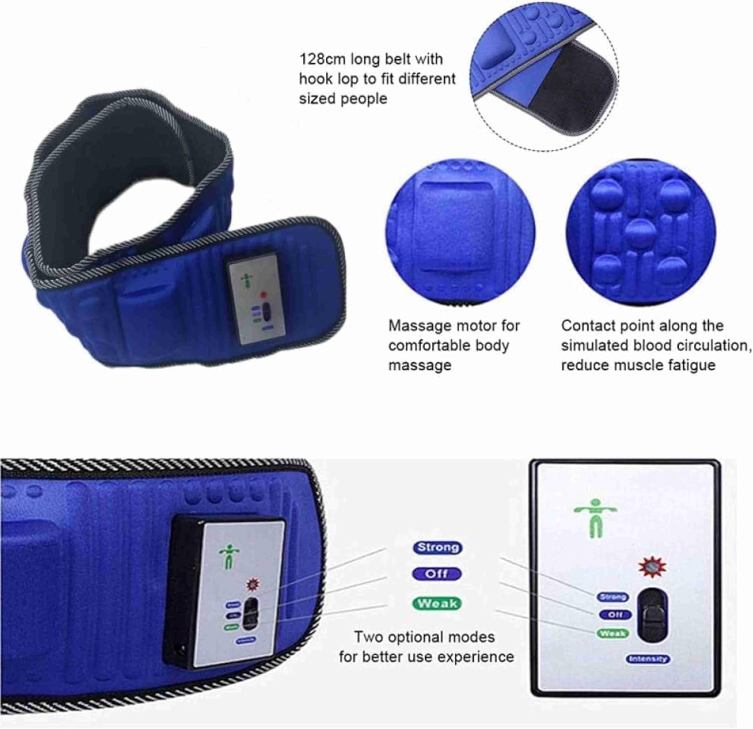 Electric Abdominal Vibration Massage Belt – Waist Massager and Muscle Stimulator
