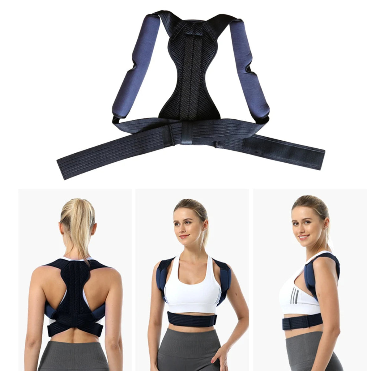 Adjustable Back Support Brace – Posture Corrector for Neck Back And Shoulders