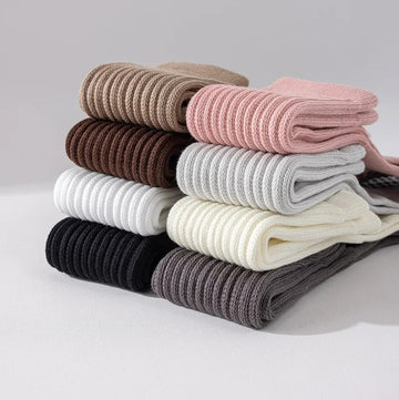 Women’s 3 Pairs Winter Cotton Socks – Warm Knee-High Non-Slip