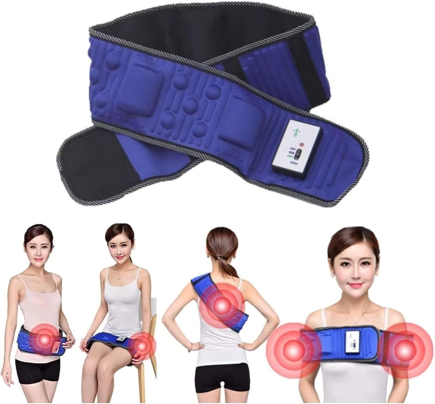 Electric Abdominal Vibration Massage Belt – Waist Massager and Muscle Stimulator