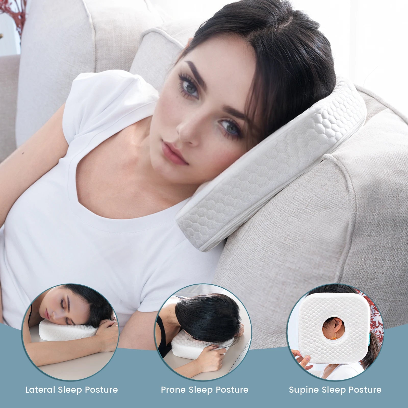 Memory Foam Ear Pillow with Ear Hole
