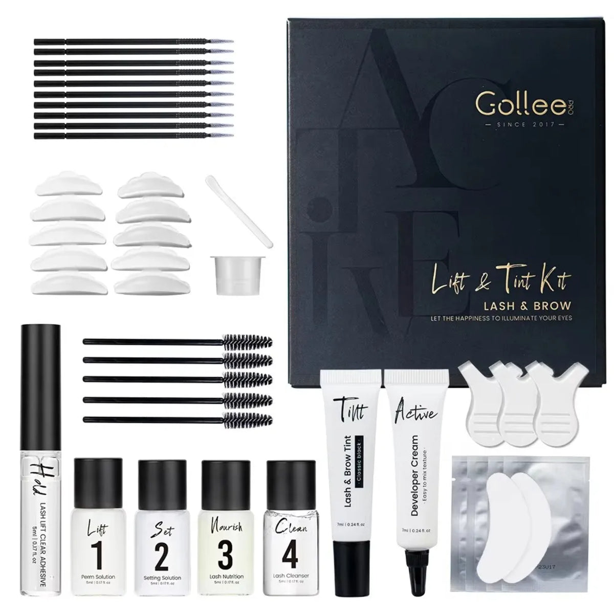 Classic Black Lash and Brow Tint Kit – Lash Lift and Perm Set