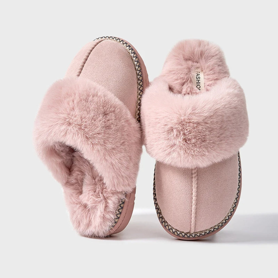 Women’s Winter Fur Slippers – Plush Cotton House Slides Warm and Fluffy Comfort