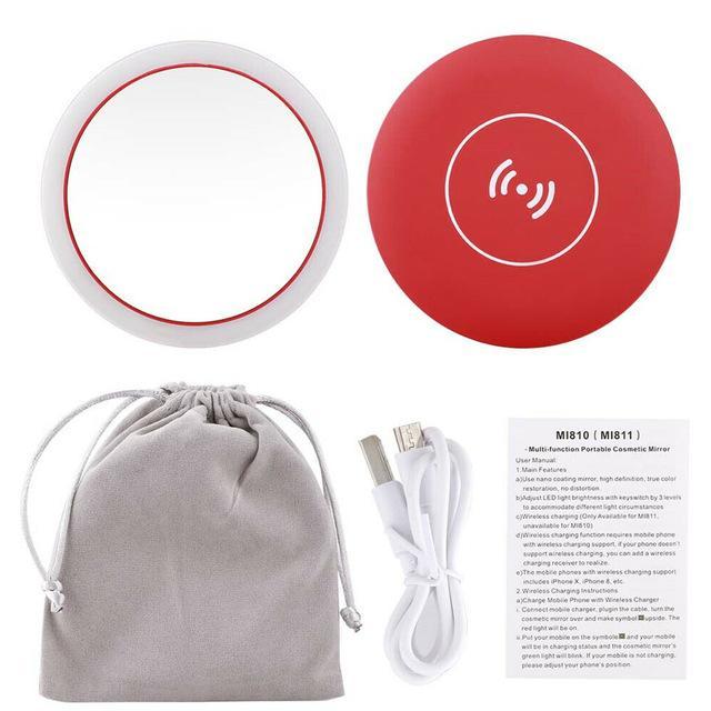 Wireless charger led mirror