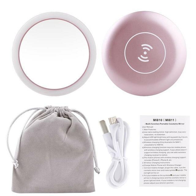 Wireless charger led mirror