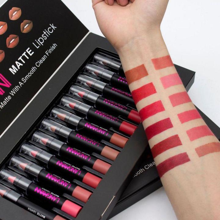 12/pcs Waterproof Matte Lipstick iciCosmetic