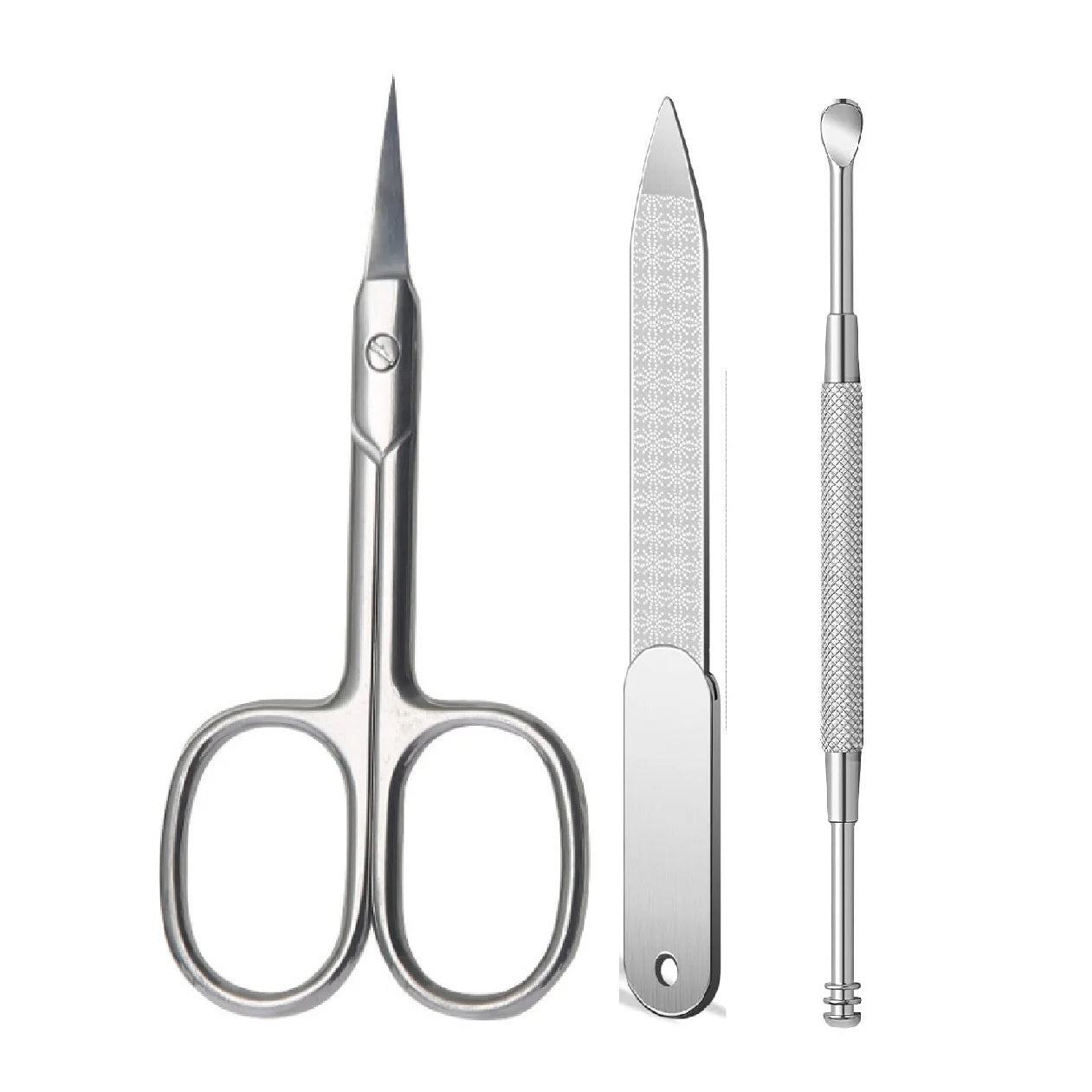 4-in-1 Stainless Steel Nail Clippers – Curved Blade for Toenail