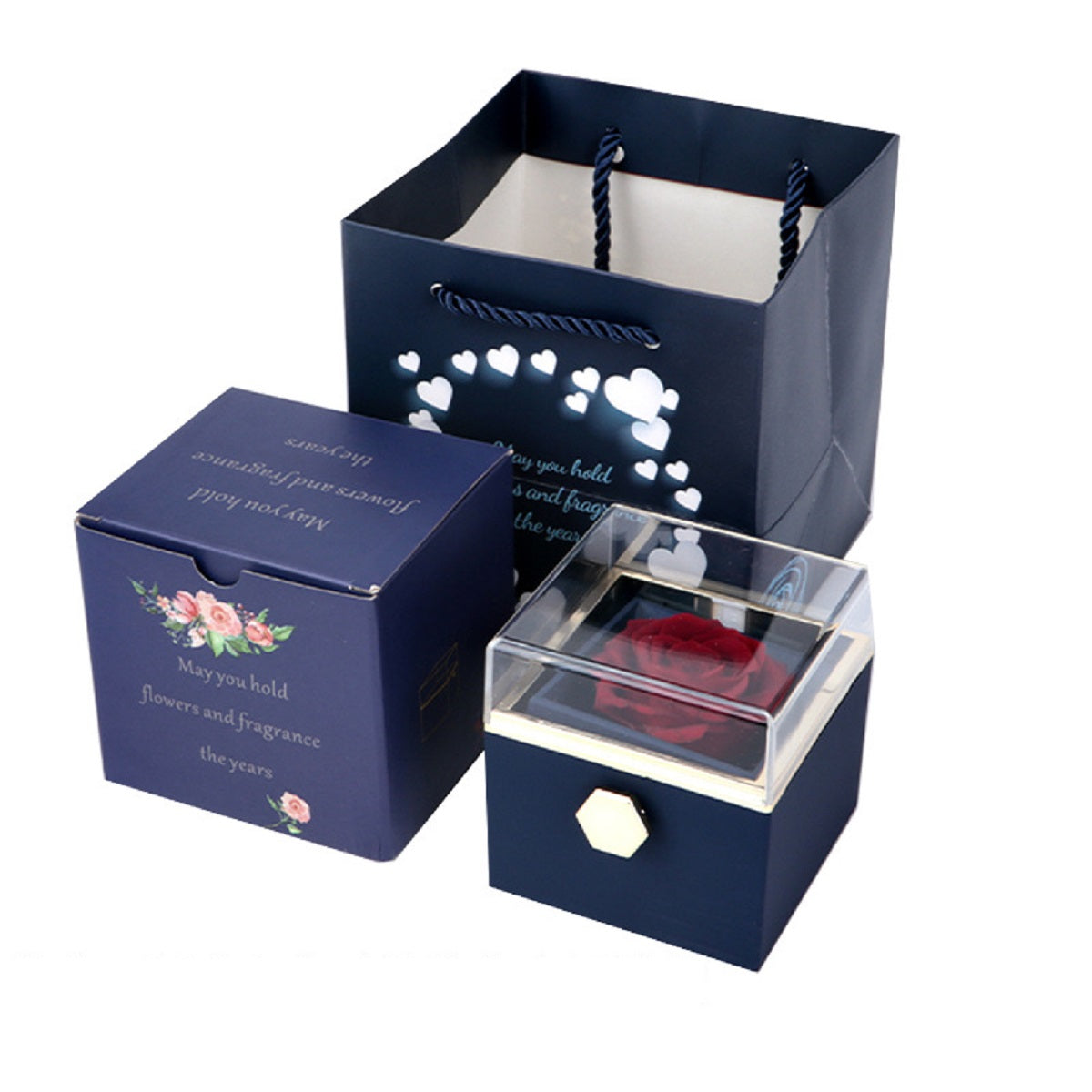 Eternal Rose Pendant Necklace Gift Box