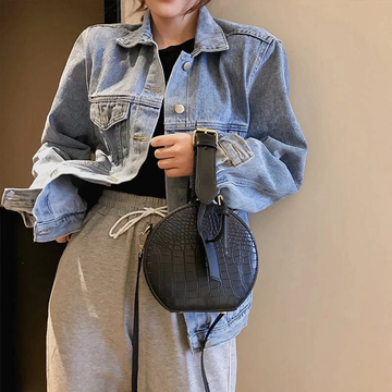 Round hand crossbody bag