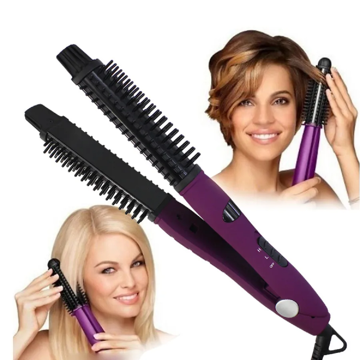 Flat Iron with Straightening Comb