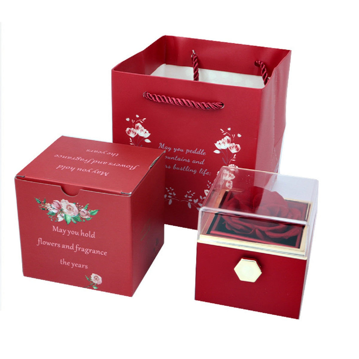 Eternal Rose Pendant Necklace Gift Box