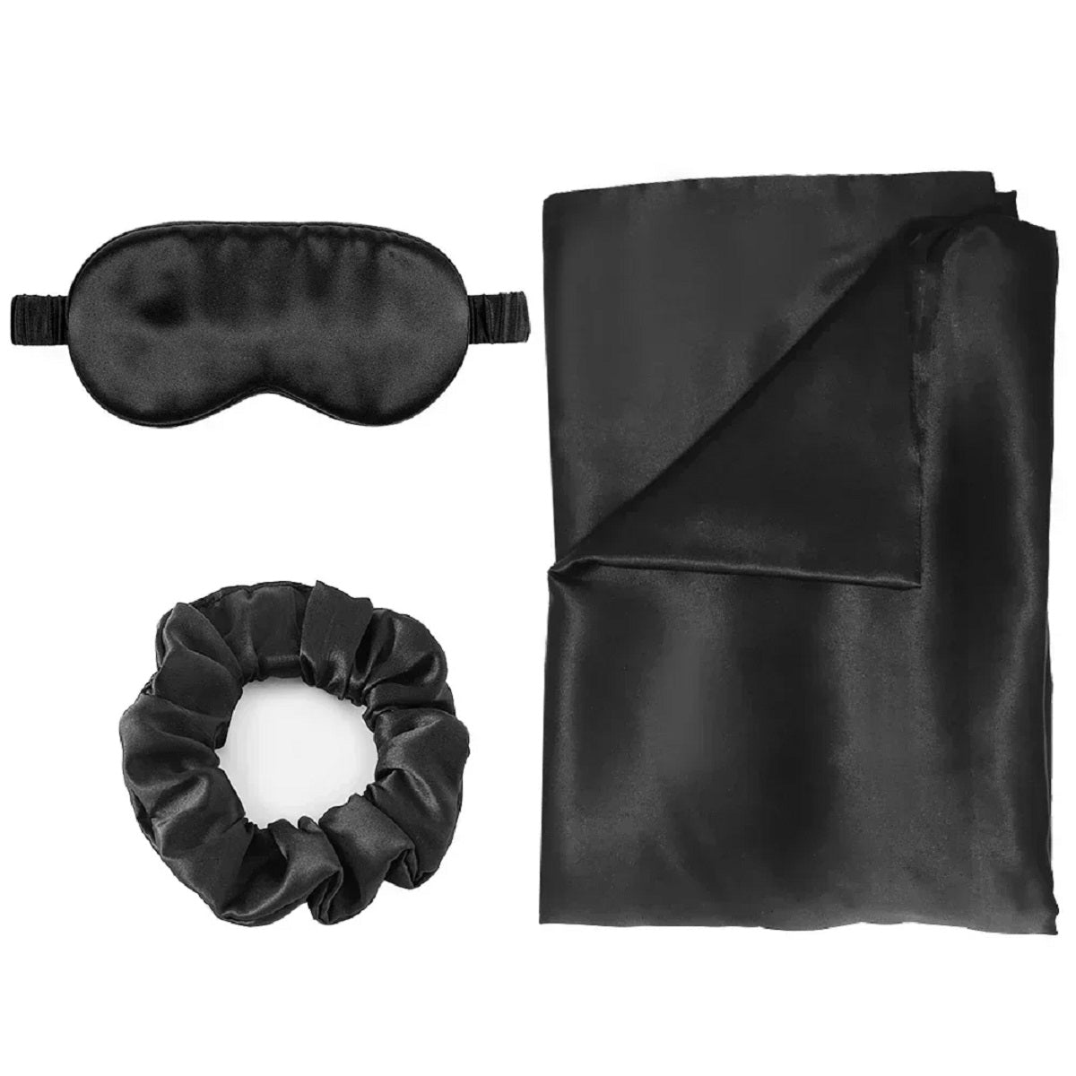 Pack Mulberry Silk Pillow Case for Hair and Eye Mask