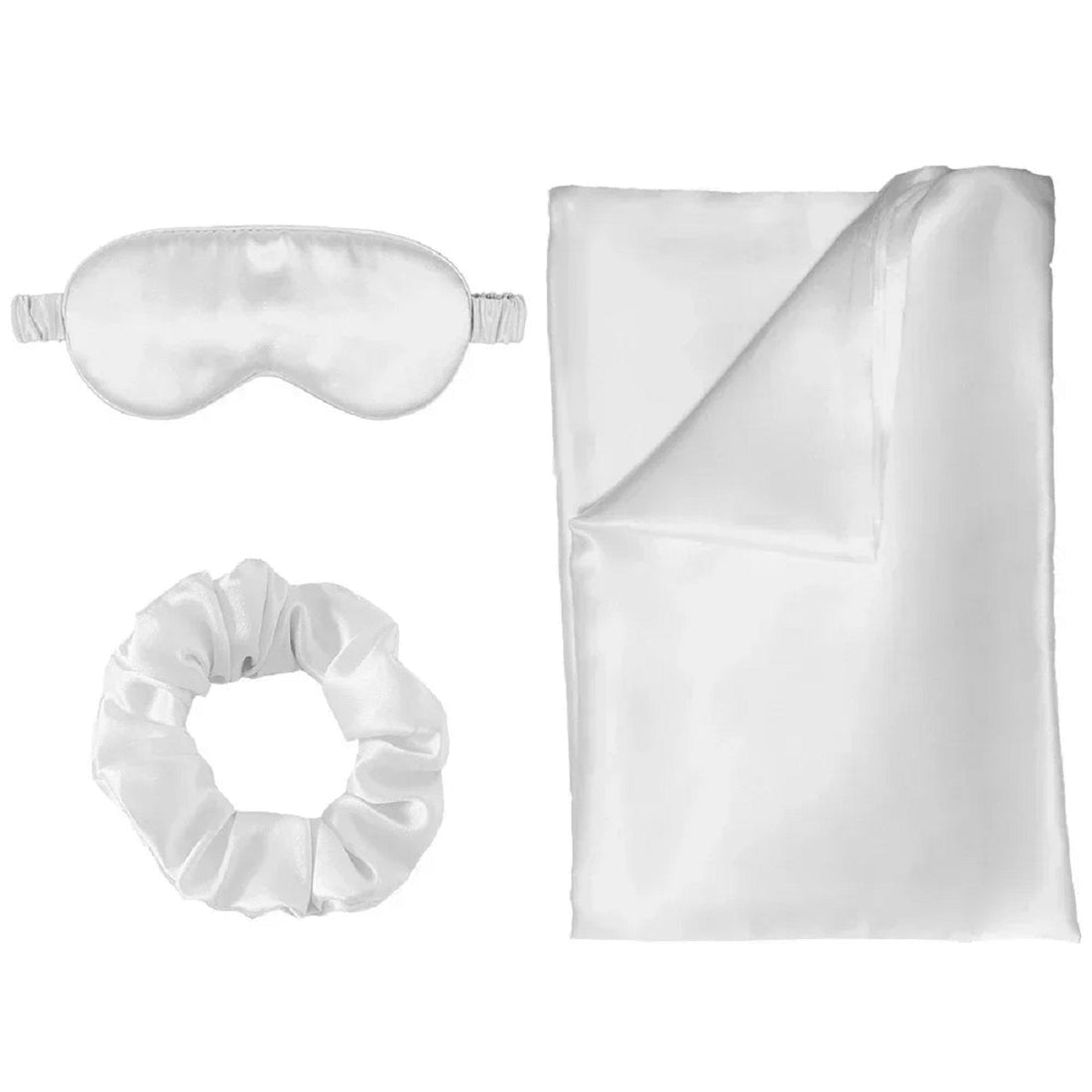 Pack Mulberry Silk Pillow Case for Hair and Eye Mask