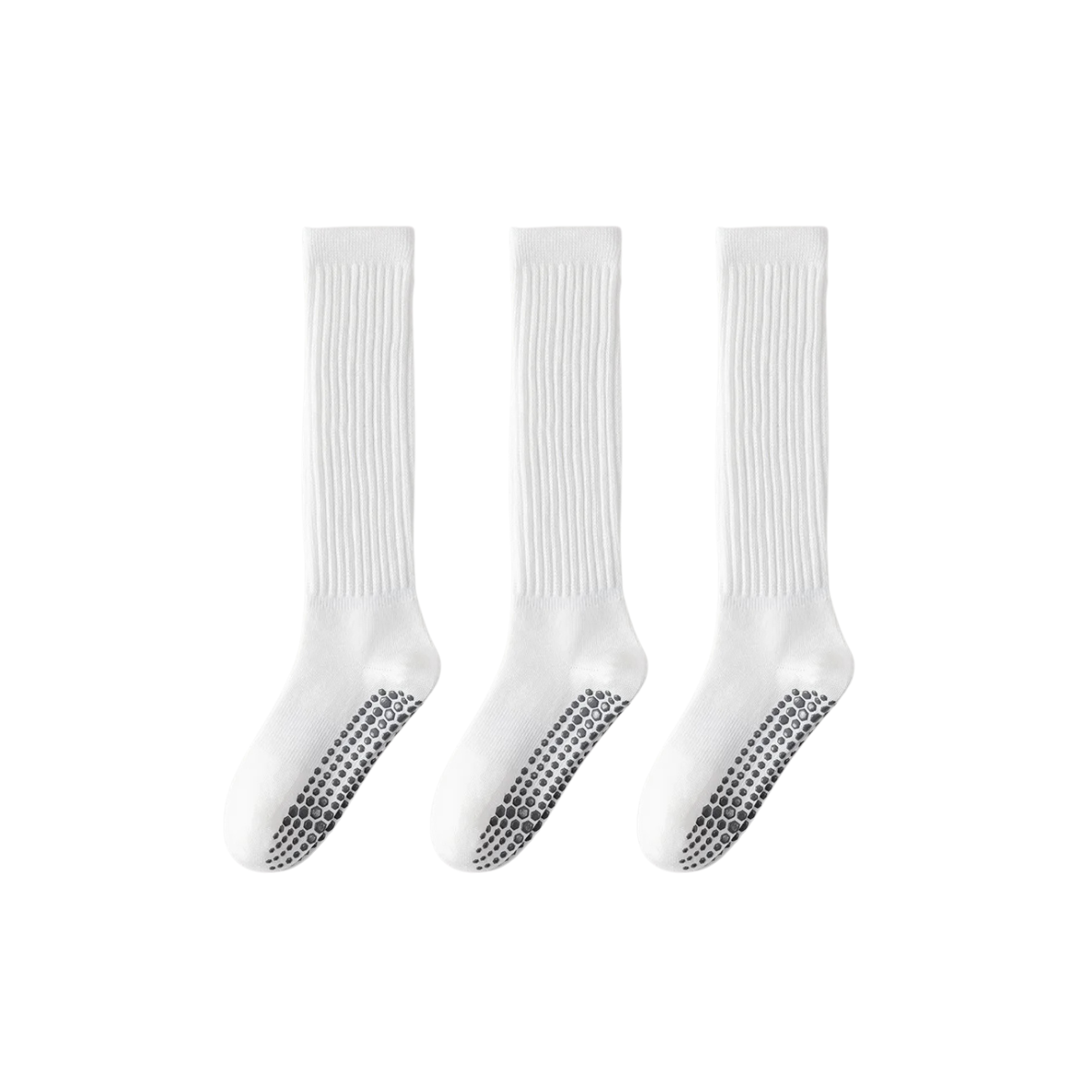 Women’s 3 Pairs Winter Cotton Socks – Warm Knee-High Non-Slip