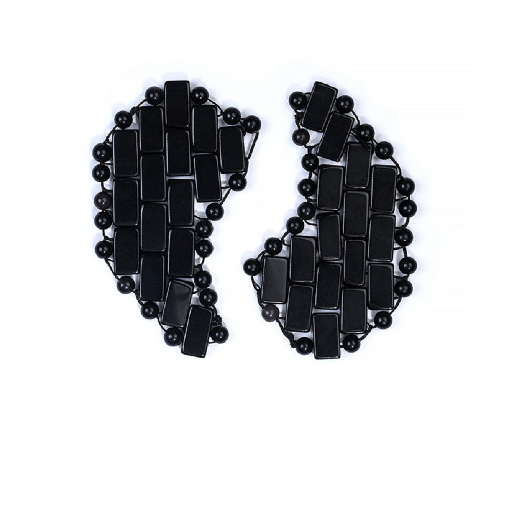 Natural Jade Rose Quartz Black Obsidian Eye Mask